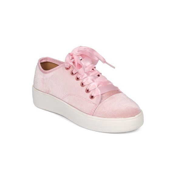 Wild Diva Pink lace up low top shoes - Picture 1 of 9